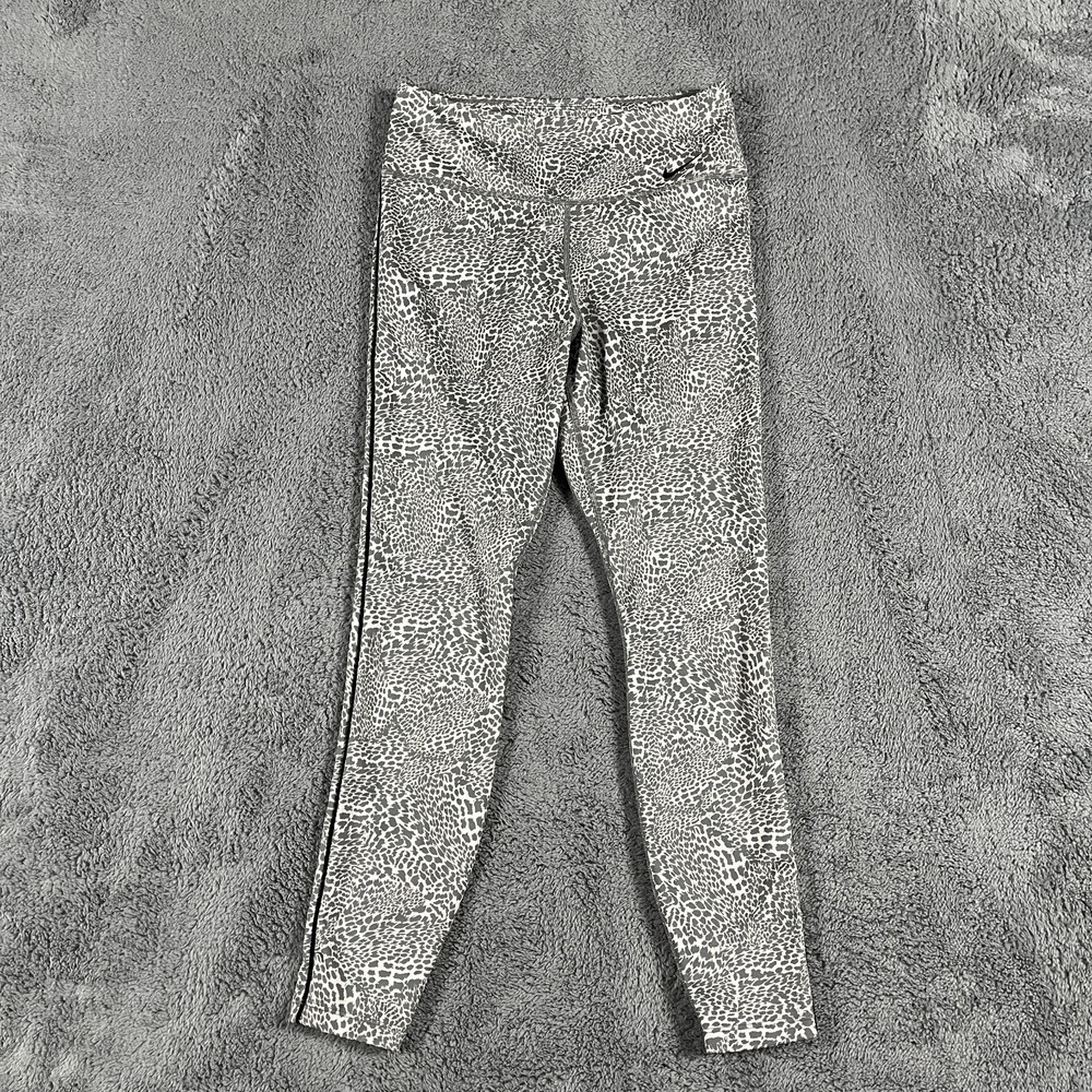 NIKE Women's Leopard Print Mid-Rise 7/8 Tights Medium Gym Running Yoga Active